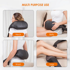 Shiatsu Shoulder & Neck Massager with Heat, 4D Deep Kneading Back Massager Gifts for Men Women